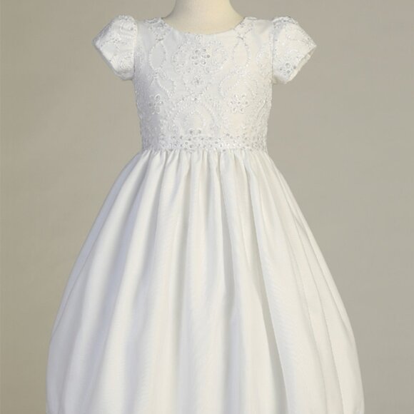 Sizes 7 & 10, Girls White First Communion Dress - Embroidered Lace Sequins - 167 - Picture 1 of 5
